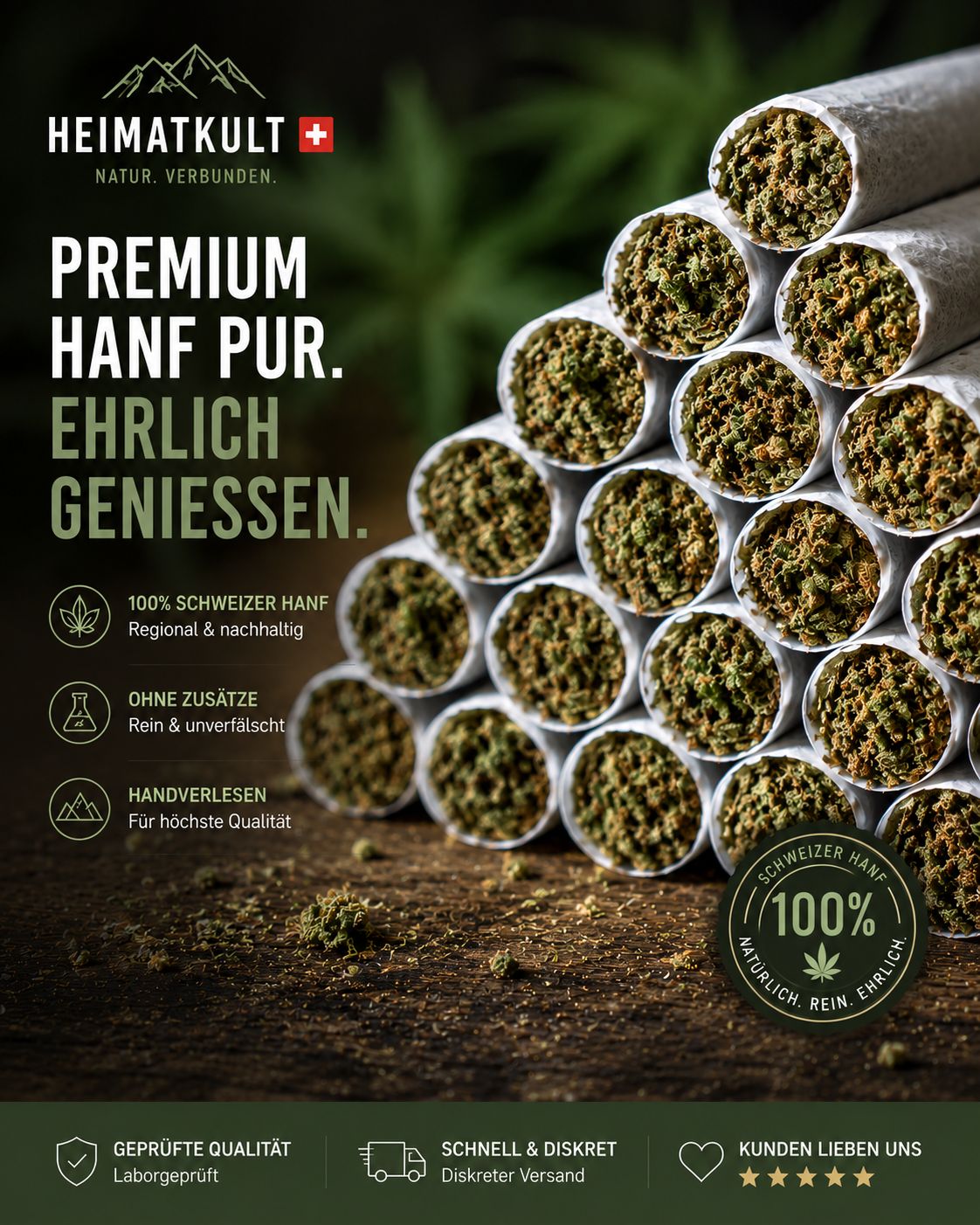 Swiss grass cigarette