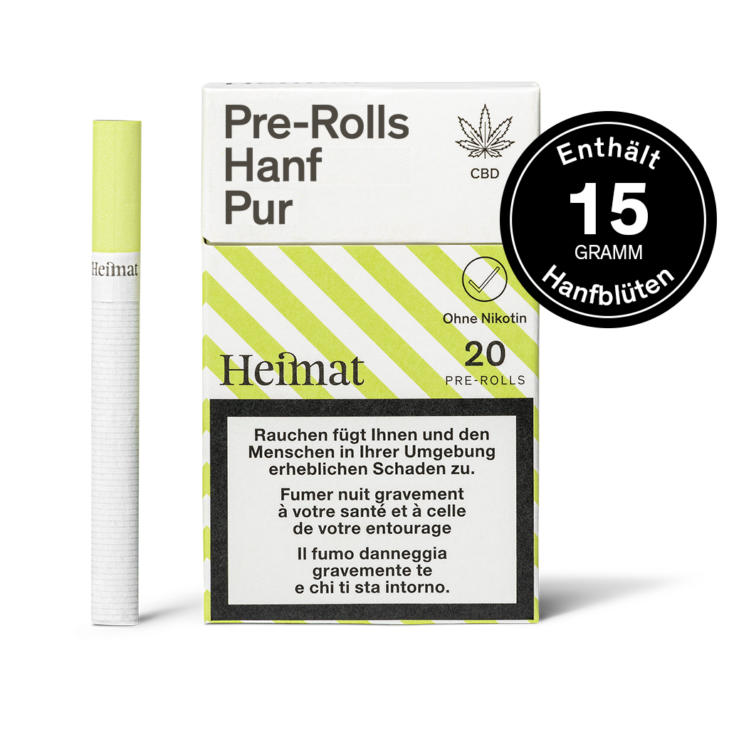 Heimat Pre-Rolls Hanf Pur, 100% Schweizer Hanfblüten